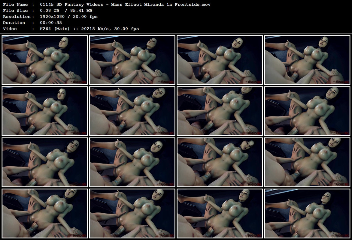 01145 3D Fantasy Videos - Mass Effect Miranda 1a Frontside.mov
