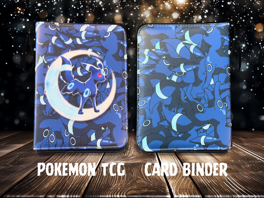 CGFGHHUY Mushroom Butterflies Moon Trading Card Binder - 400 Pocket (4 Pockets Per Page), Faux Leather, Side-Loading, 7.5x8.3 Inches