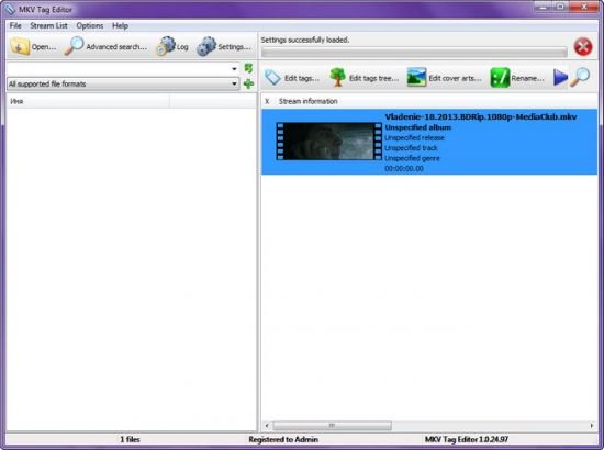 3delite MKV Tag Editor 1.0.31.105 Beta (x86-x64)