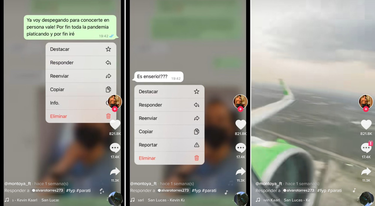 Joven vuela a conocer a su ligue, justo al despegar le confiesa que tiene novio
