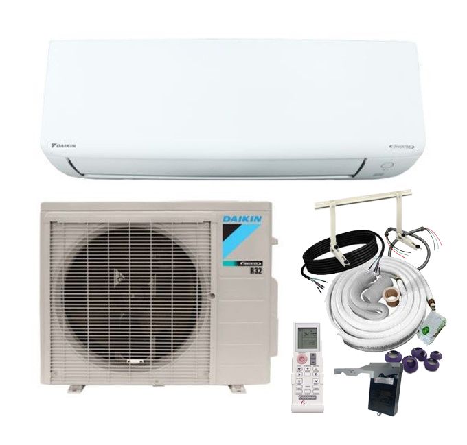 ダイキンマン Daikin 12K Btu 19.5 SEER2 Mini Split System w/25' Inst. Kit & 3 Yr