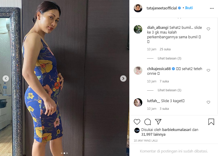 Tata Janeeta pamer foto baby bump