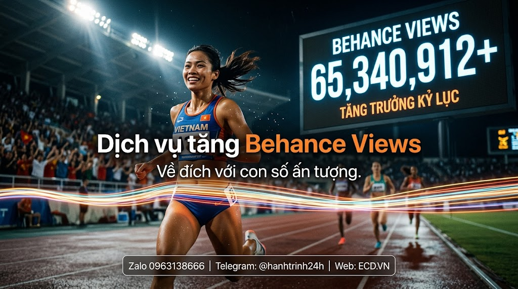 dịch vụ tăng behance views 2024 portfolio behance