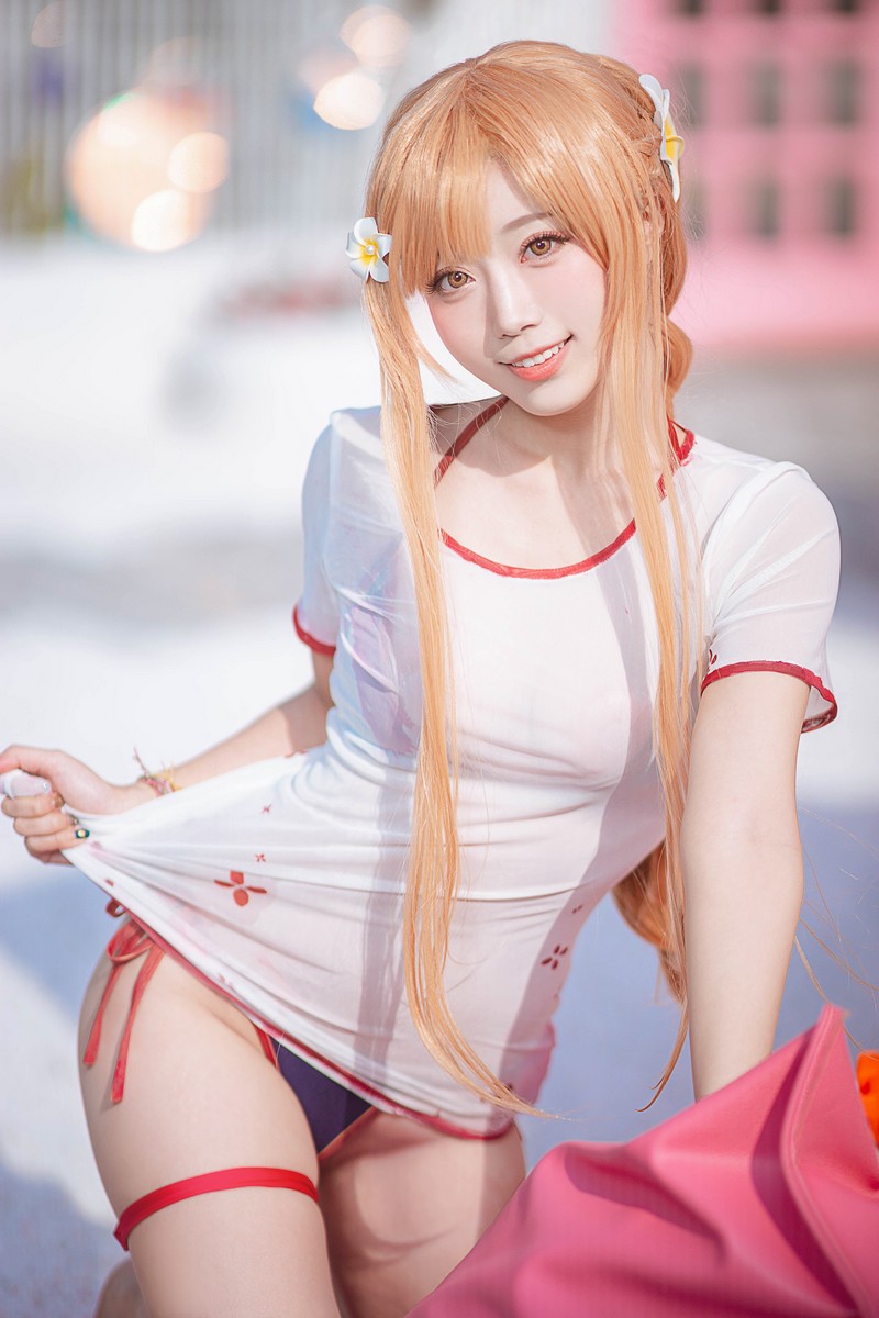 切切Celia 亚丝娜泳装 Asuna Cosplay 高清写真 21P插图4