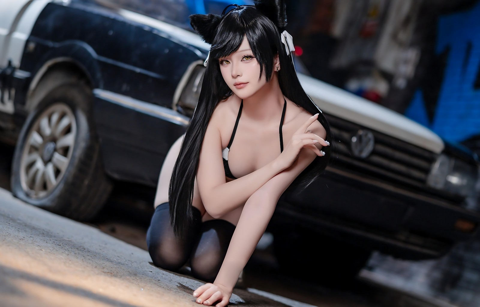 屿鱼 Yuyu 碧蓝航线 爱宕 赛车服 Cosplay 写真图集（114P｜142MB）插图