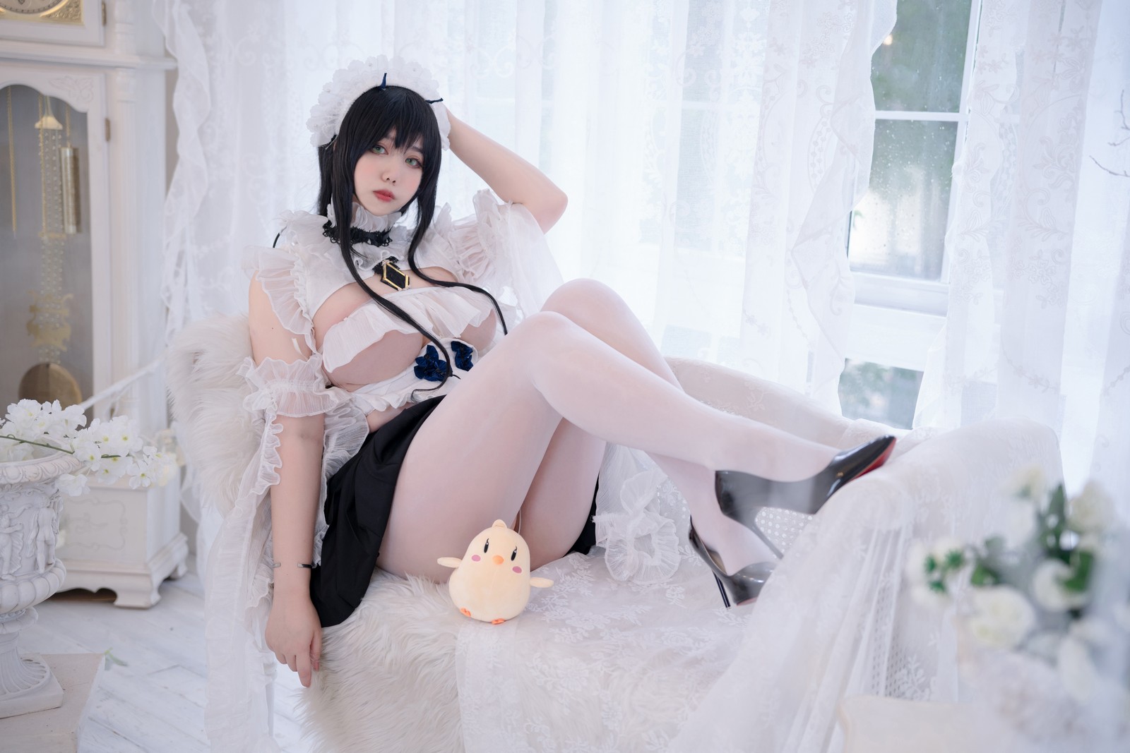 Meroko_魅瞳 – 碧蓝航线 不挠 女仆 Cos 写真（53P-744.2M）慵懒女仆主题高清图集插图9