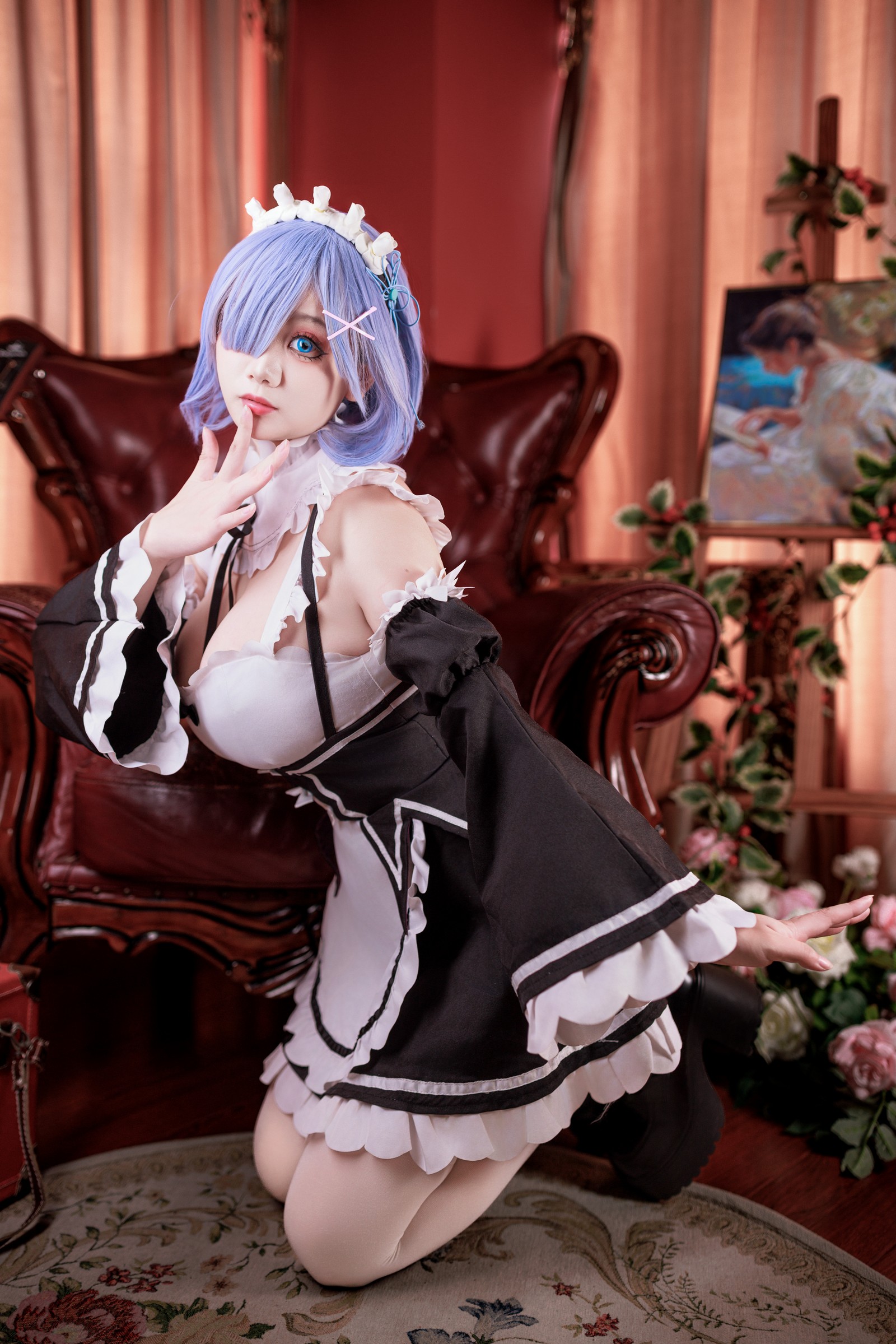 阿雪雪写真Re0雷姆Cosplay高清套图（87P+3V / 2.94G）从零异世界系列插图3