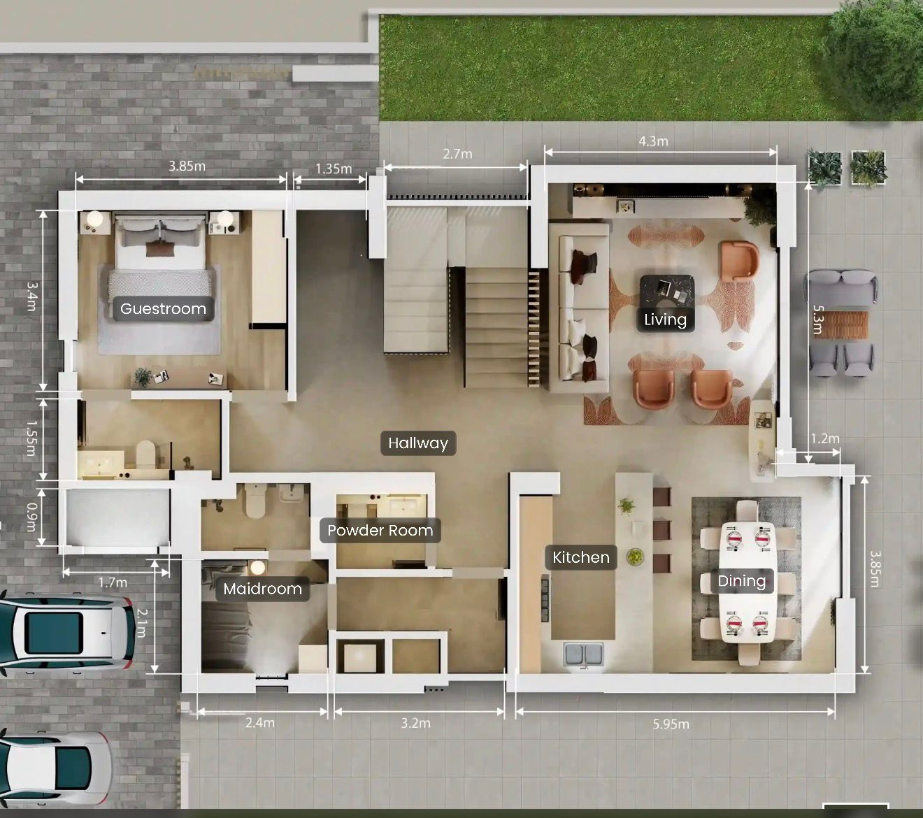 Detailed villa layout floorplan for The Wilds - Cassia 4-BR + Maid's villa showing room configuration across G+1 levels, presented as a Distress Deal unit opportunity in The Wilds - Cassia