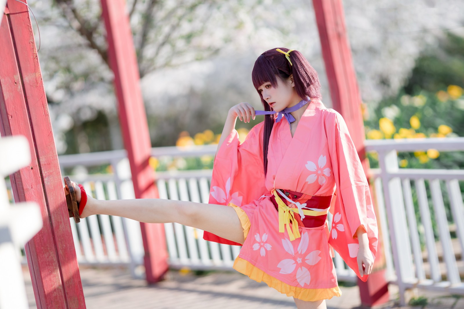 九柒喵 – 甲铁城的卡巴内瑞 无名和服 COS（34P-145M）和风主题高质写真插图7