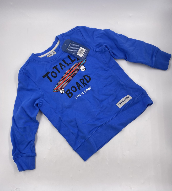 LIFE IS GOOD TOTALLY BOARD BLUE SWEATER YOUTH S 4500022404