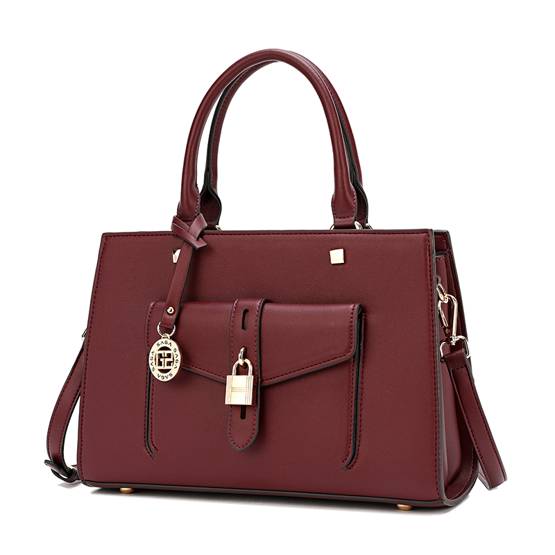 Casual Fashion Structured Women's Handbag, Color Maroon
