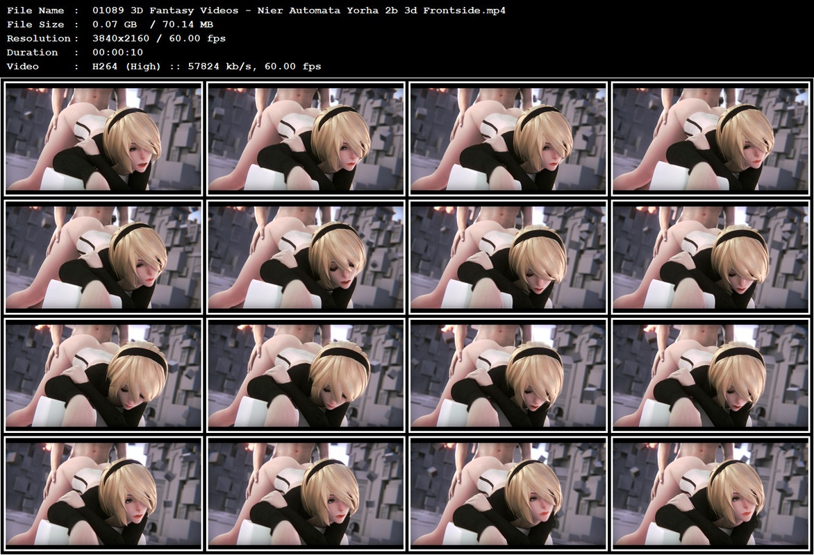 01089 3D Fantasy Videos - Nier Automata Yorha 2b 3d Frontside.mp4