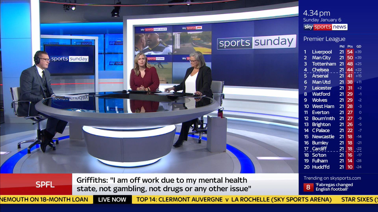 06 January - 12.00.00 - Sports Sunday. Stay in touch with the ne