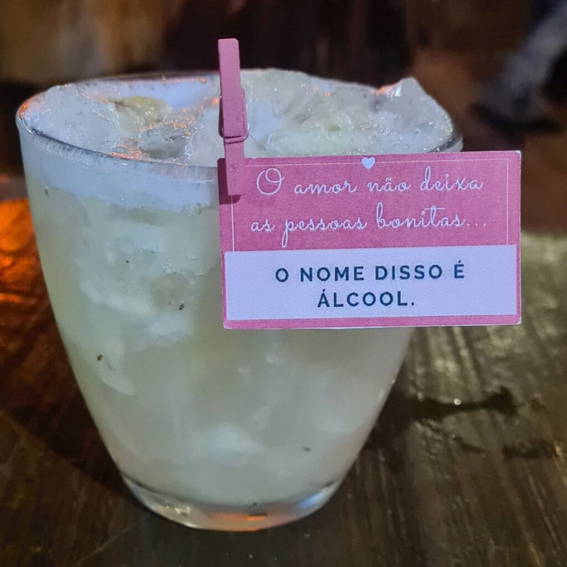 Tag para drink exemplo