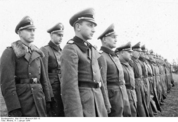 Oficiales de la 1. SS Infanterie-Brigade mot, enero de 1944