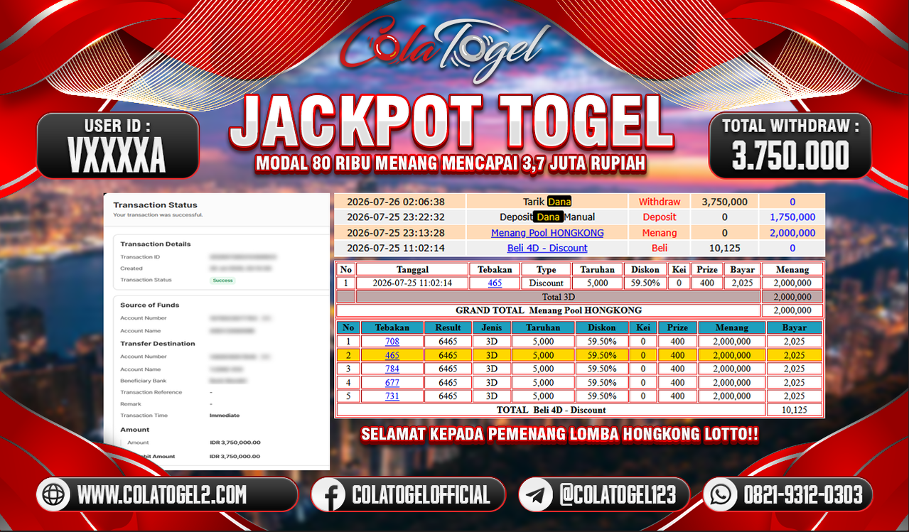 JACKPOT HONGKONG LOTTO!!