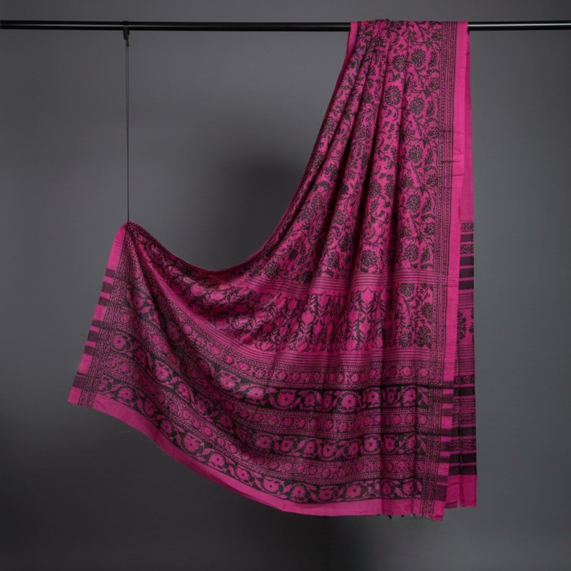 Handcrafted Chanderi Silk Saree | Luxurious, Lightweight & Traditionally Woven Design -8