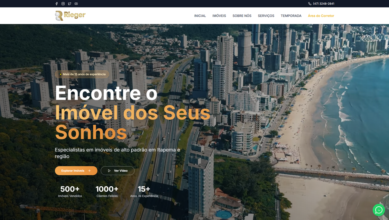 Dashboard do Sistema Imobiliário