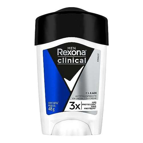 Amazon: Antitranspirante en Crema REXONA MEN Clinical Clean, 48 g - Envío gratis con Prime