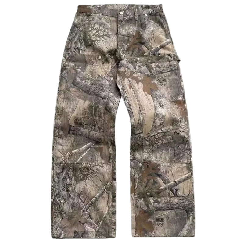 Forest Pattern Double Knee Denim