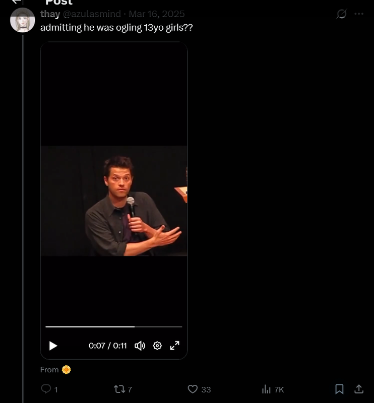 L. misha saying he leers at 13 year old girls on playgrounds.