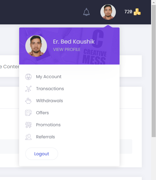 Idle Empire Profile Section