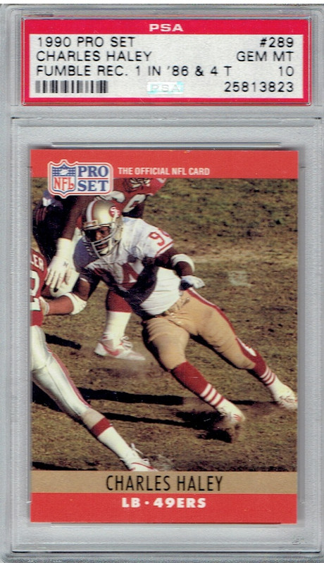1990 Pro Set 289A Charles Haley ERR 4 Fum