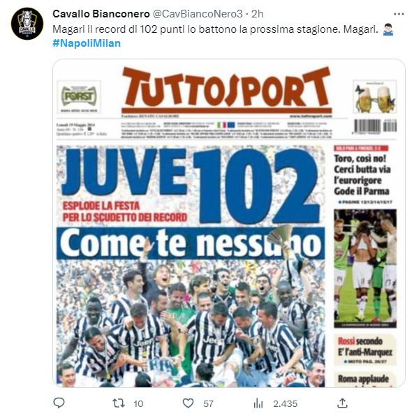 napoli non supera record punti juventus