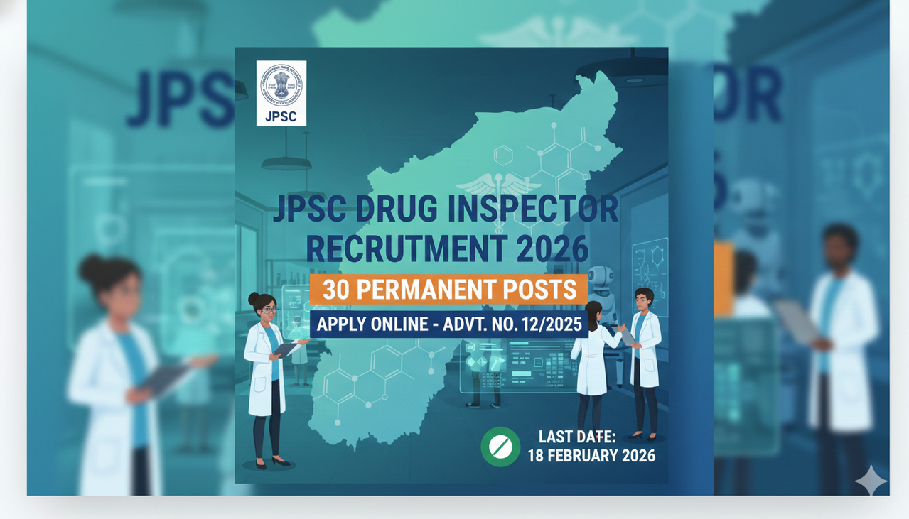 JPSC Drug Inspector Vacancy 2026 – Eligibility, Exam, Apply Online