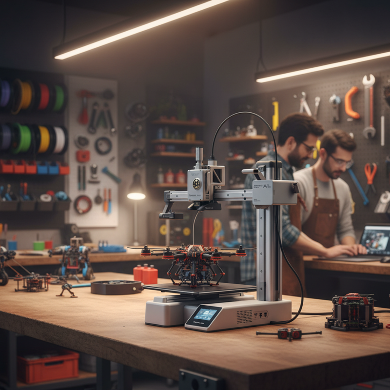 A1 Mini em uma oficina maker