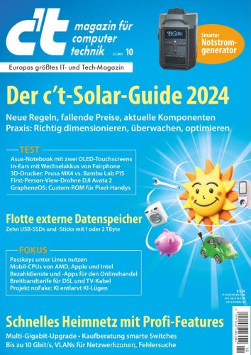 Cover: ct Magazin f&uuml;r Computertechnik No 10 vom 03  Mai 2024