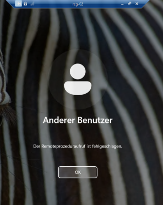 RDP-Anmeldung fehlgeschlagen