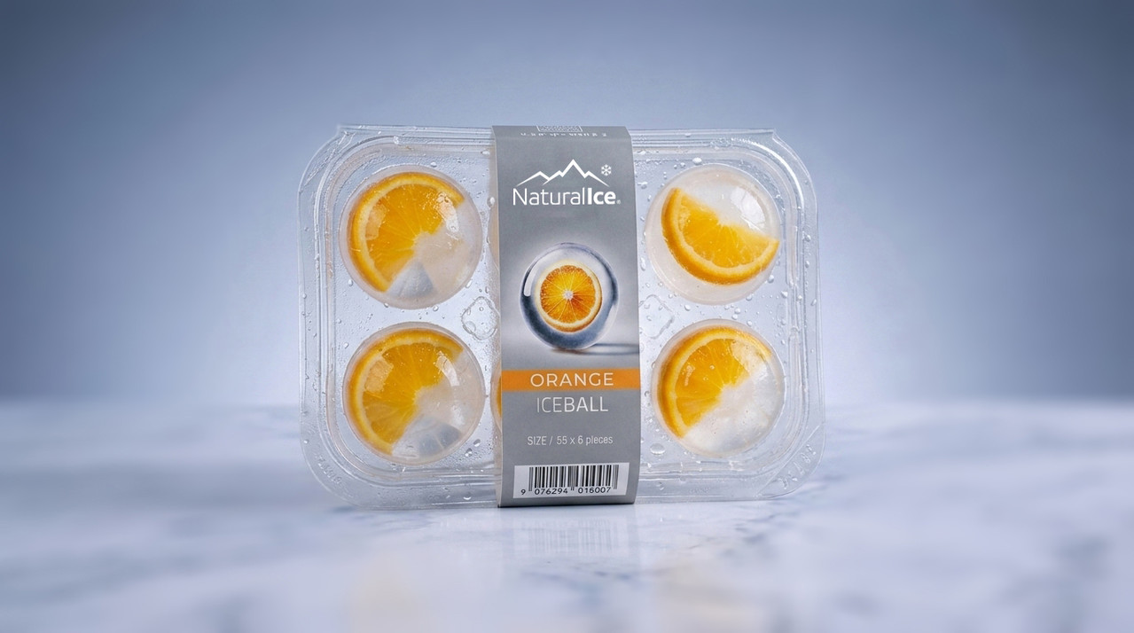 Ice Ball Orange - 6 Pcs