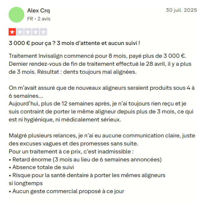 invisalign avis trustpilot 2