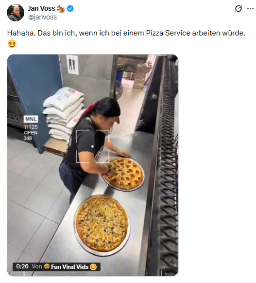 Pizza aufteilen