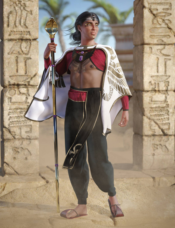 dForce Curse of Kings Outfit for Genesis 8 Males 