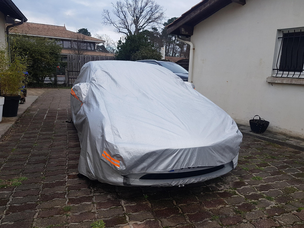 Bâche De Voiture Big Ant Pour Tesla Model 3 2017-2022, Protection Extérieure Anti-UV Et Pluie - Auto