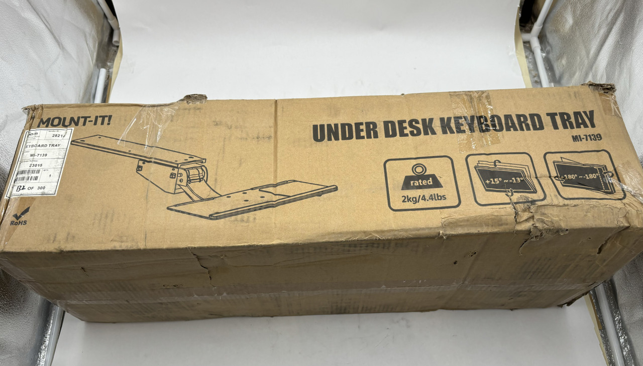 MOUNT-IT! MI-7139 SIT STAND UNDER DESK KEYBPARD AND MOUSE TRAY