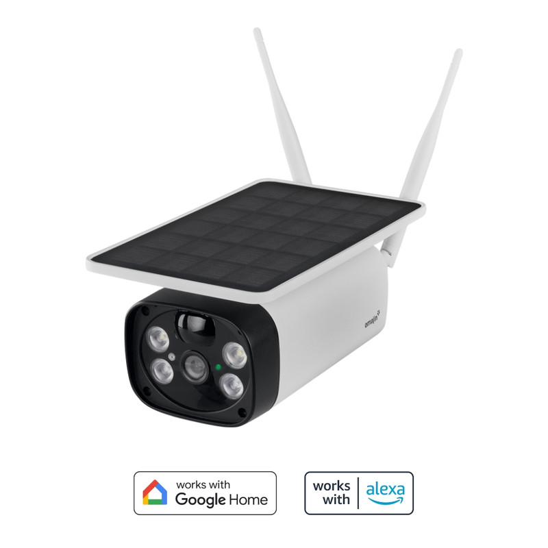 Image of OMAJIN by Netatmo, Telecamera Wi-Fi Esterno Senza Fili a Batteria, con Pannello Solare, visione notturna HD, sirena da 105 dB, rilevamento persone/movimenti/suoni, 2 Vie Audio, IP55, WIFI 2.4, OSC-01