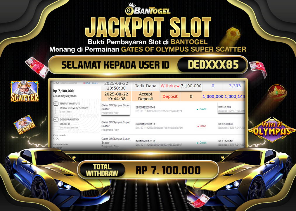 BUKTI JACKPOT LUNAS BANTOGEL