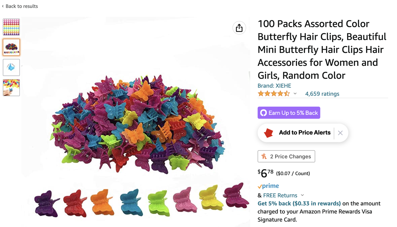 Amazon Butterfly Clips