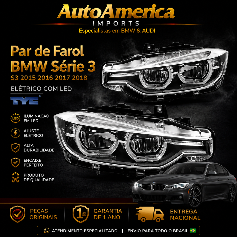 Par de Farol Bmw Serie 3 novos originais 