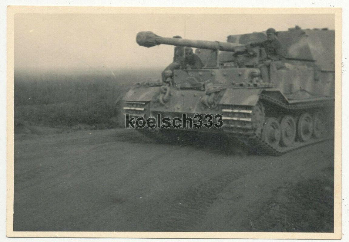 Foto Panzerjäger Tiger (P) „Ferdinand“  „Elefant“ auf dem Marsch in Orel 1943