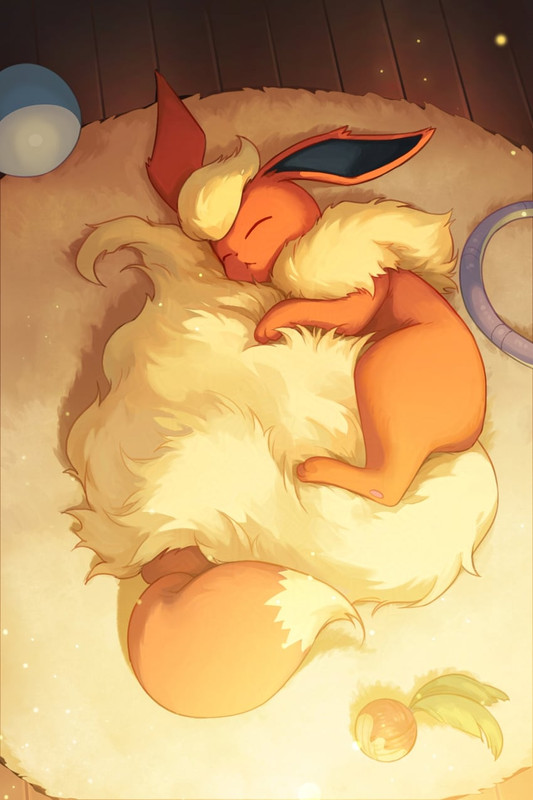 eevee-and-flareon-pokemon-drawn-by-shine