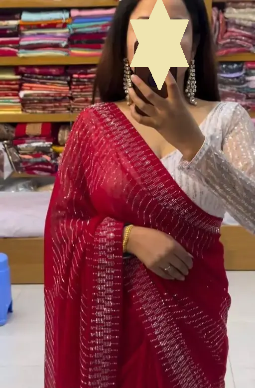 JANKI Saree With Blouse_RED (R103)