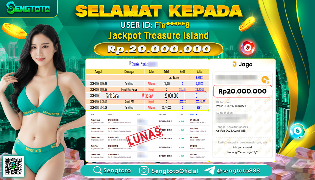 BUKTI PEMBAYARAN SLOT TREASURE ISLAND