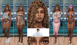 Marcia Mondragon realm of oblivion - black girls custom character Sims 4 CAS outfit preview - thumbnail