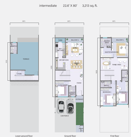 Ridge View Link Villa Type A floor plan in Puchong, Selangor
