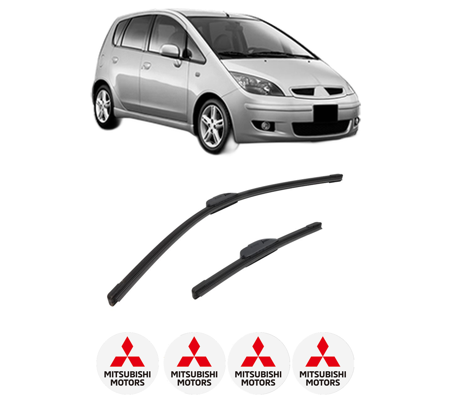 Set stergatoare auto MITSUBISHI COLT VI (Z3_A, Z2_A) din 2004-2012, pentru parbriz auto, 2 bucati, Bosch Aerotwin Retrofit, din cauciuc siliconat rezistent, 4 Stickere Auto MITSUBISHI