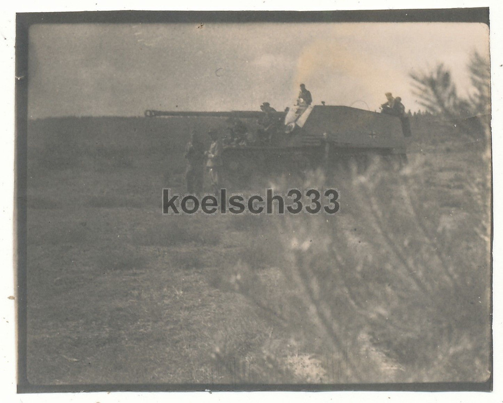 Foto Panzerjäger Selbstfahrlafette Hornisse  Nashorn im Feld ! W